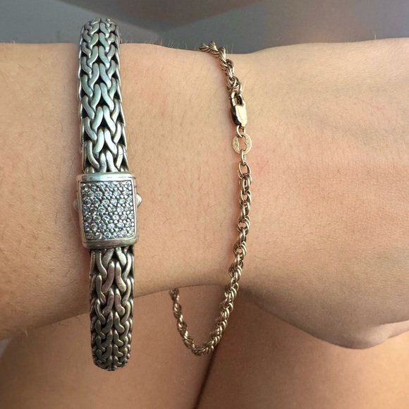 3.5g 10K Solid Yellow Gold Rope Chain Bracelet - Picture 2 of 9